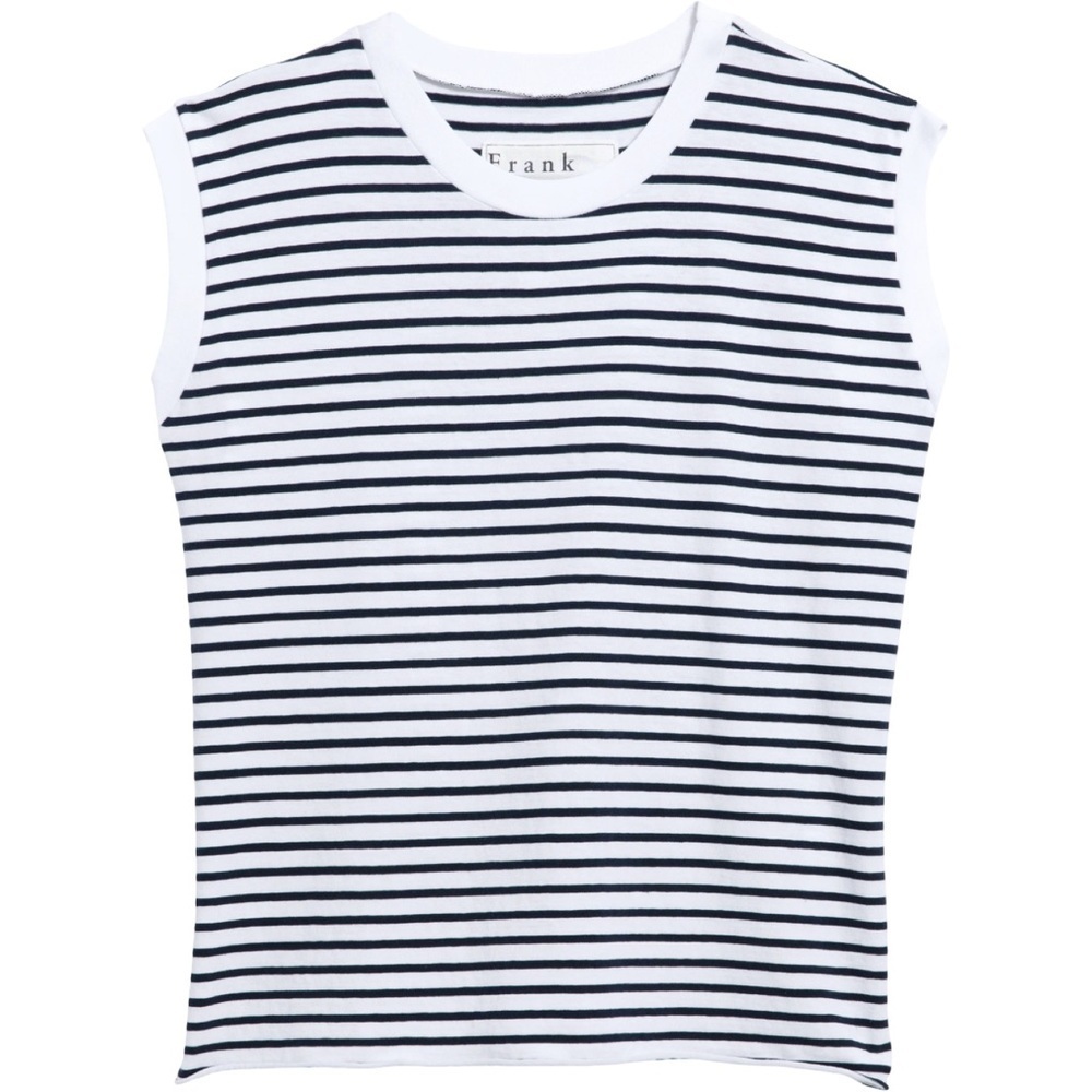 Frank & Eileen Aiden Vintage Muscle Tee Navy French Stripe Size M